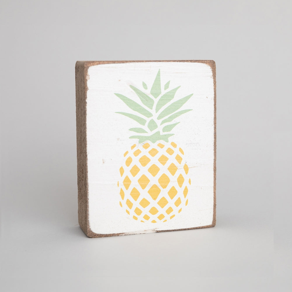 Pineapple Decorative Wooden Block