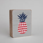 Americana Pineapple Wooden Block