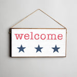 Welcome Stars Twine Hanging Sign