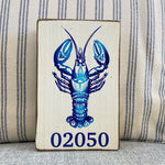 Marshfield Blue Lobster Rustic Block