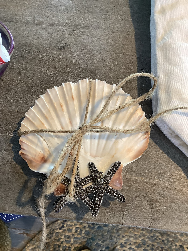 Scallop Starfish Shell Dishes Set