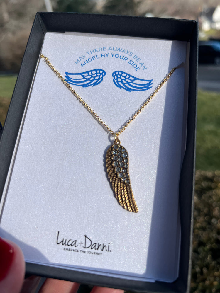 Angel Wing Crystal Necklace