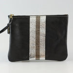Metallic Striped Everyday Pouch