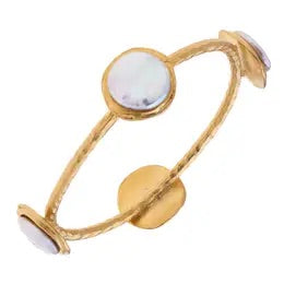 Susan Shaw Gold and Pearl Bracelet