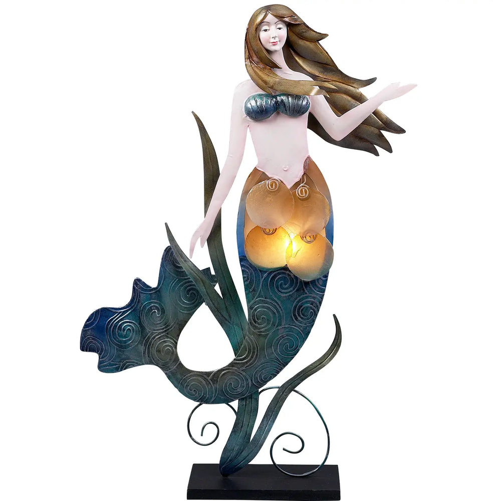 Metal Mermaid Lamp