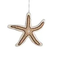 Bahamas Brown Beaded Starfish Ornament