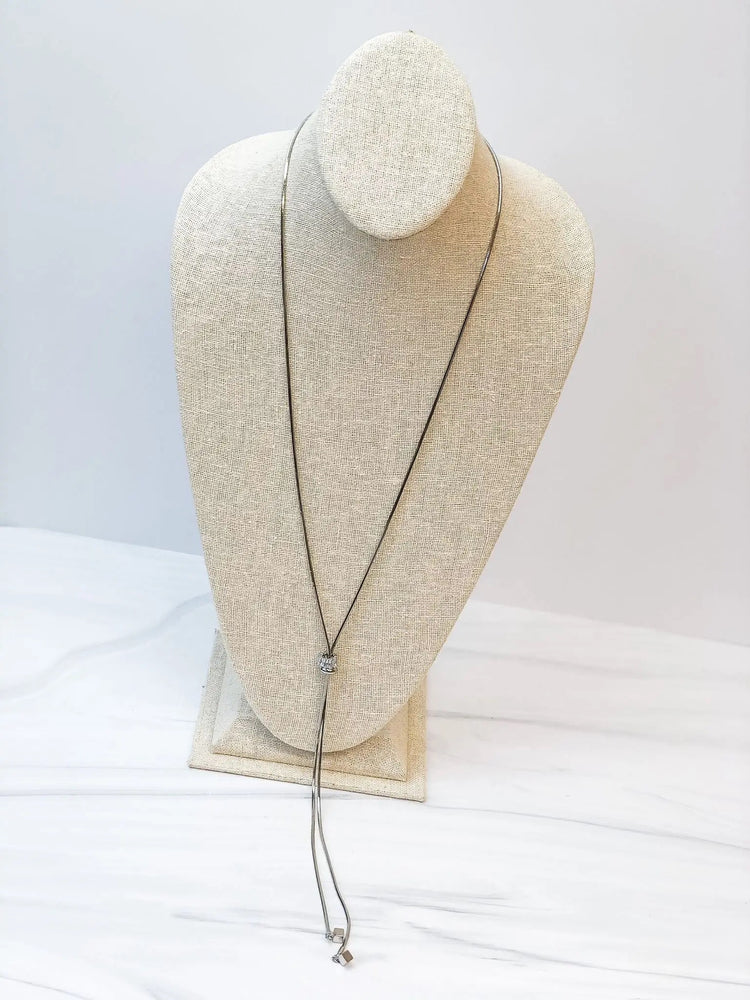 Long Necklace with Beaded Adjuster