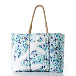 White Anchor on Sea Glass Print Tote