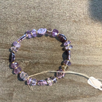 Purple and gold flower bracelet