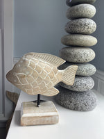 Wooden Fish on Stand