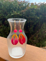 Cowrie Shell and Chalcedony Earrings