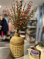 Cane Wicker + Seagrass Vase