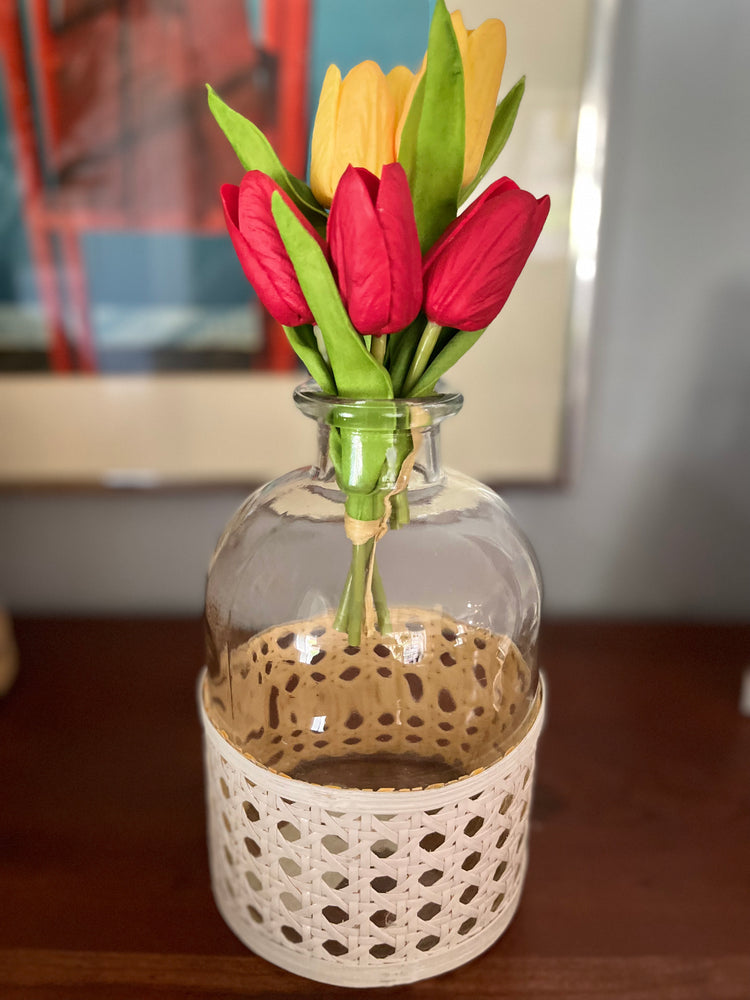 Woven Cane Wicker Vase