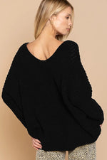 Cozy Black V-Neck Sweater