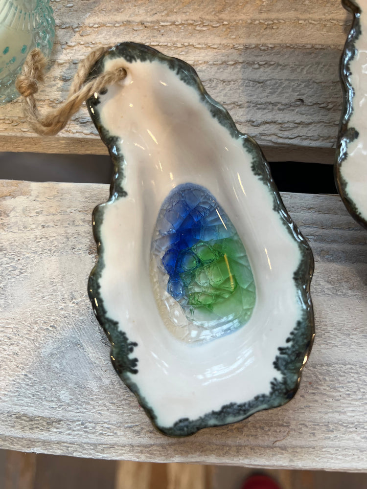 Handmade Clay Oyster Shell Ornament/Napkin Ring
