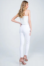 Basic White High Rise Skinny Jeans
