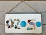 Seaglass and Shell Zipcode Hanging Sign