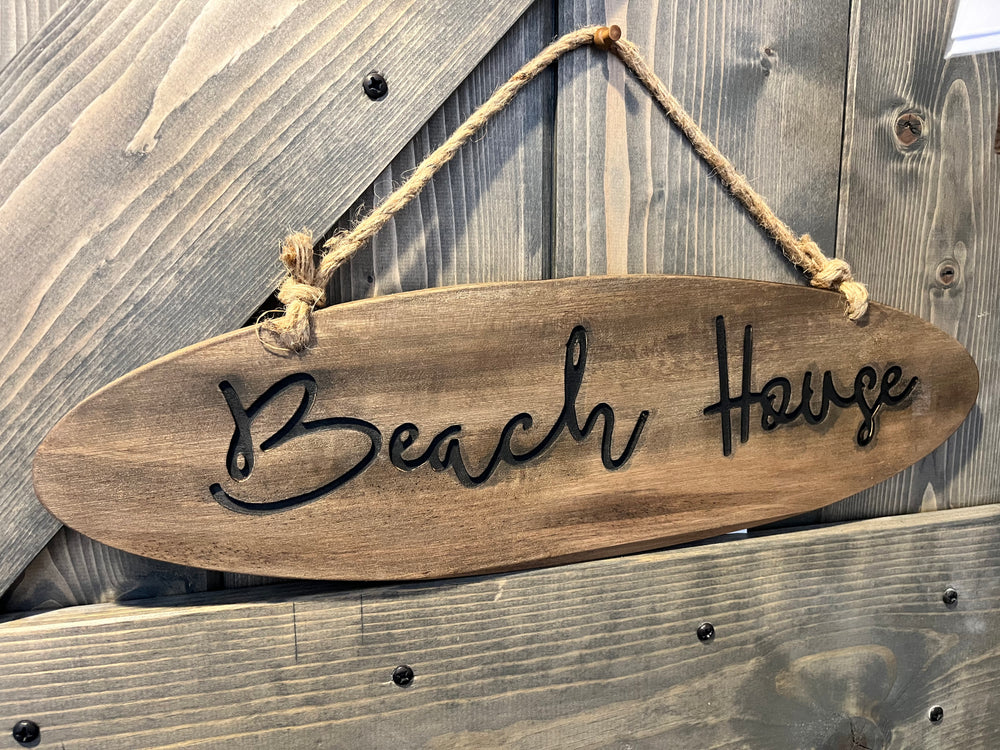 Beach House Wood Hanging Sign