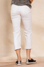 White High Rise Distressed Jeans