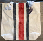 Red White and Blue Striped Tote