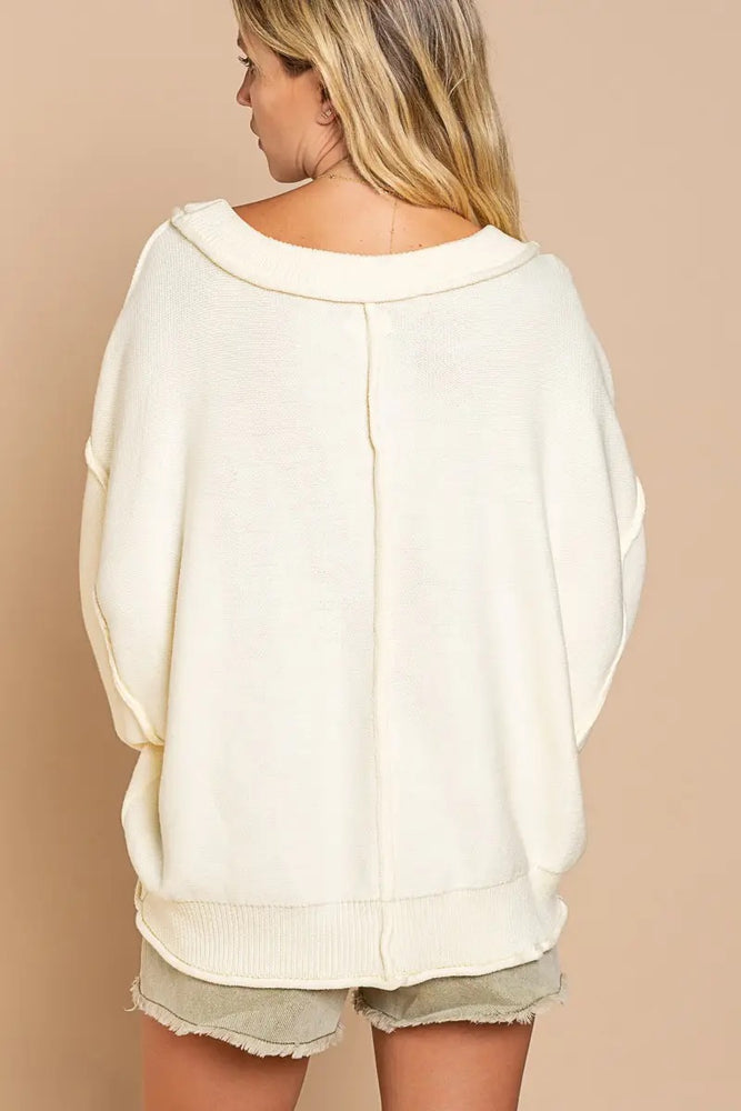 Cream Bell Long Sleeve Sweater