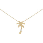 Palm Tree Charm Necklace