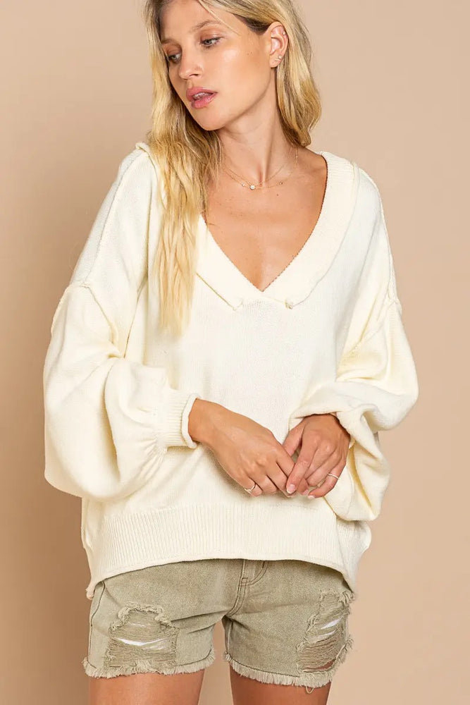 Cream Bell Long Sleeve Sweater