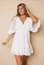 White Lace Crochet Mini Dress