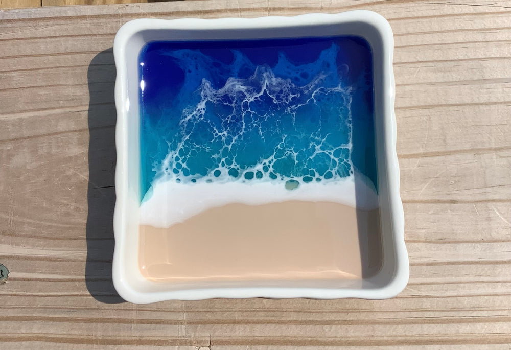 Handmade Resin Trinket or Condiment Dishes