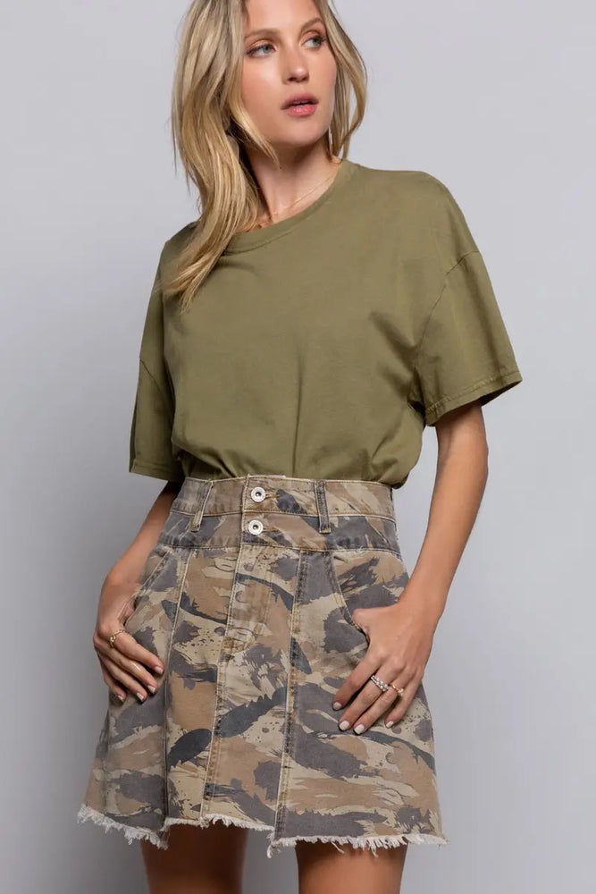 Rough Camouflage Skirt