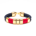 Allison Cole Braddock Bracelet - Navy/Red/Gold