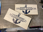Rope and Anchor Twine Hanging Sign