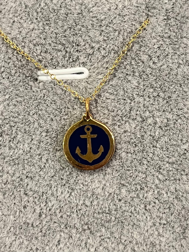 Gold Anchor Charm Necklace
