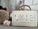 Love You to the Beach and Back Rustic Block