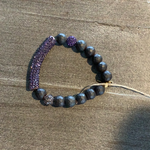 Purple and grey sparkle bracelet