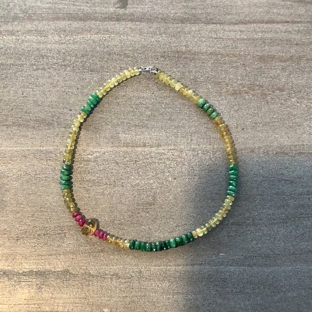 Citrine and Jade Necklace