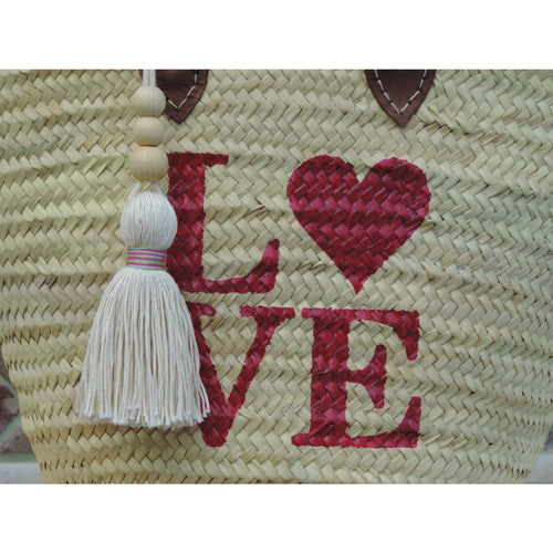 LOVE straw bag