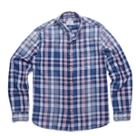 Indigo Plaid Cotton Long Sleeve