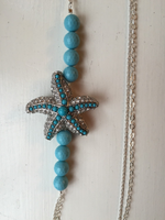 Seastar Turquoise and Sterling Silver Chain Necklace