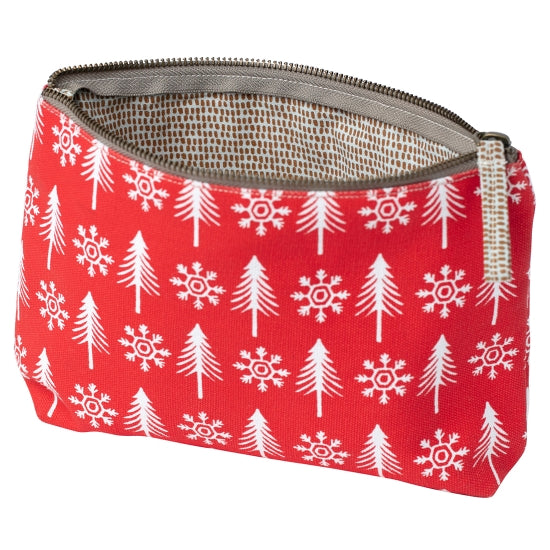 Snowflakes & Trees Medium Relaxed Pouch